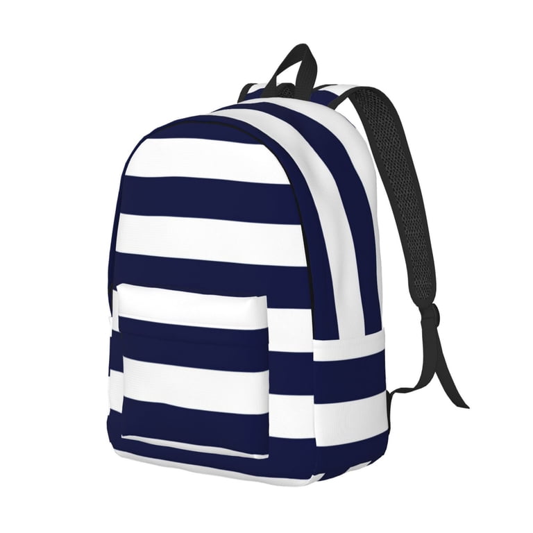 Xecao Navy Blue And White Stripes for Canvas College Laptop  display picture 1