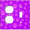 thumbnail image 4 of Metal Light Switch Plate Cover Dog Bone Treats Neon Purple DOG031, 4 of 13