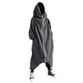 thumbnail image 1 of Men‘s Personality Dark Style Full Body Zipper Long Hooded Sweater Jacket, 1 of 6