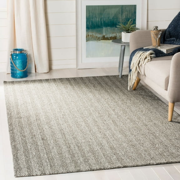 SAFAVIEH Wilton Zayden Striped Area Rug, Grey/Ivory, 4' x 6'
