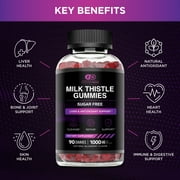 Effective Nutra Milk Thistle Gummies 1000mg, Sugar Free (90 Count)