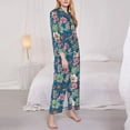 thumbnail image 3 of Kdxio Colorful Flowers Women's Pajama Sets Long Sleeve Button Down Sleepwear Nightwear Soft Pjs Lounge Sets-XX-Large, 3 of 7
