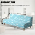 thumbnail image 2 of SCRAWLGOD Cloud Stars Print Blue Futon Cover Armless Sofa Covers Sofa Bed Covers Stretch Futon Couch Cover Sofa Slipcover Furniture Protector Thick Soft Stay in Place, 2 of 7