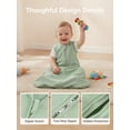 thumbnail image 5 of YOOFOSS Baby Sleep Sack 0-6 Months Wearable Blanket for Babies 100% Organic Cotton 2-Way Zipper TOG 0.5 Toddler Sleeping Sack 2 Pack, Sleep Sacks, 5 of 9