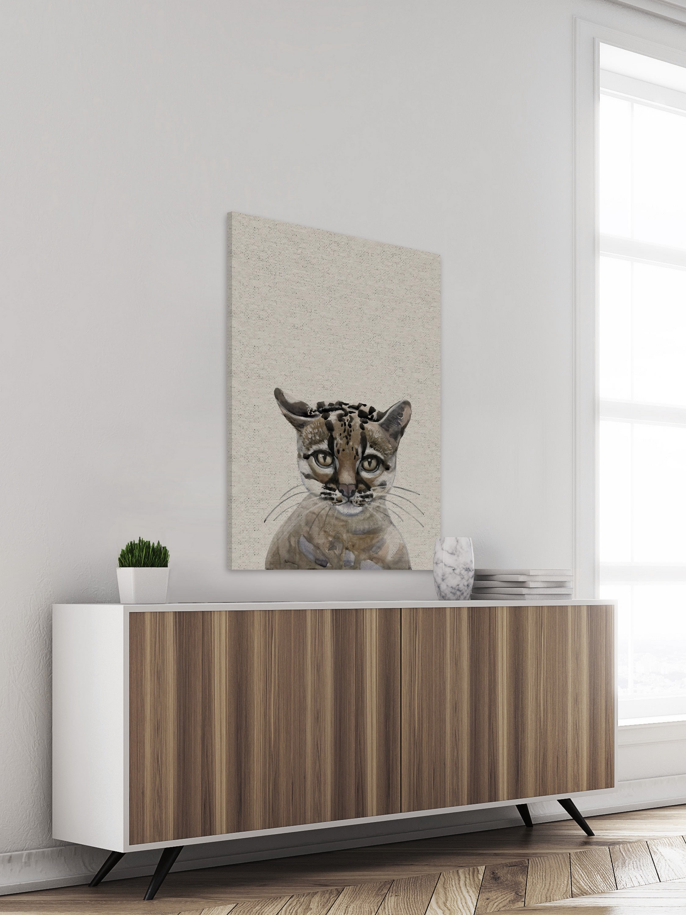 Little Whiskers Painting Print on Wrapped Canvas
