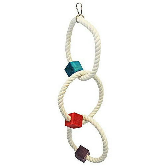 Exotic Nutrition Tri-Hoop - Small Animal Toy & Cage Accessory - Sugar Glider, Marmoset, Bird, Squirrel, and Other Small Anima