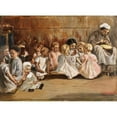 thumbnail image 3 of Max Liebermann 14x11 Black Modern Framed Museum Art Print Titled - Small Children's School (1875), 3 of 5