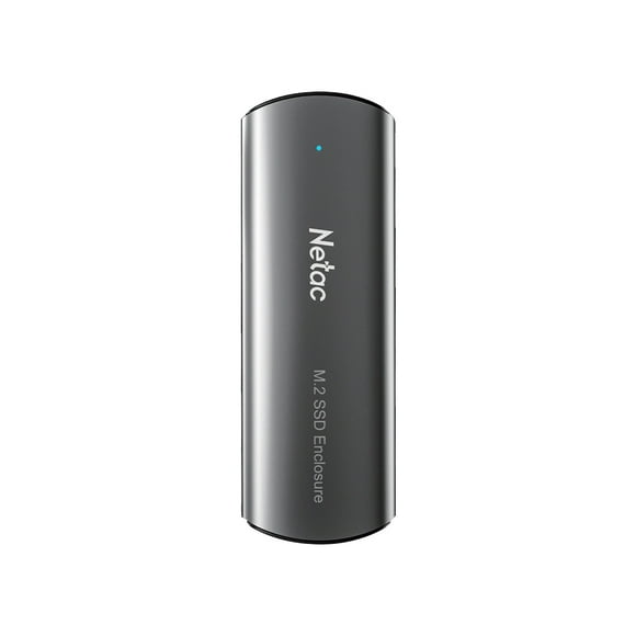 Netac WH31 M.2 NVMe&SATA Dual Protocol Solid State Drive Enclosure Aluminum Alloy SSD Enclosure(with Type-C to Type-C Cable)