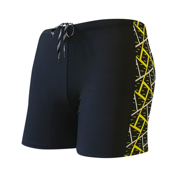 PEASKJP Maillots de Bain pour Hommes Bas Vêtements de Plage Pantalons Quart Imprimés Shorts de Bain à Séchage Rapide Maillots de Bain, Jaune TTG