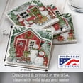 thumbnail image 3 of Thirstystone "Snowman's Farmhouse" 4-Pack  Tumbled Tile Coasters, 3 of 7