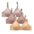 thumbnail image 1 of ManxiVoo Non Underwire Support Bra 3 Piece Set Plus Size Minimizer Anti Sag Comfort Fit for Daily Use L Size Beige, 1 of 6