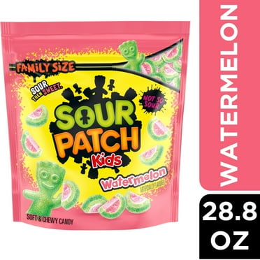 SOUR PATCH KIDS Watermelon Soft & Chewy Candy, Family Size, 1.8 lb-Pack of 2