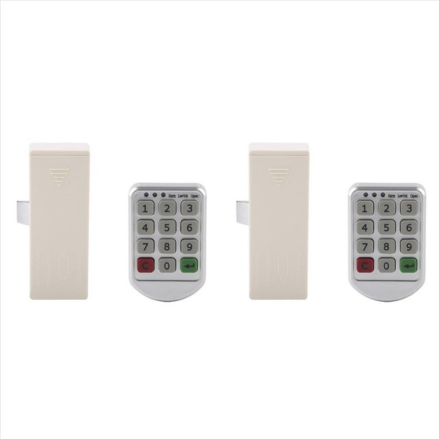 2X Cerradura Digital para Puerta de Gabinete con Teclado Numérico y Contraseña Inteligente Electrónica con Panel de Plástico ABS
