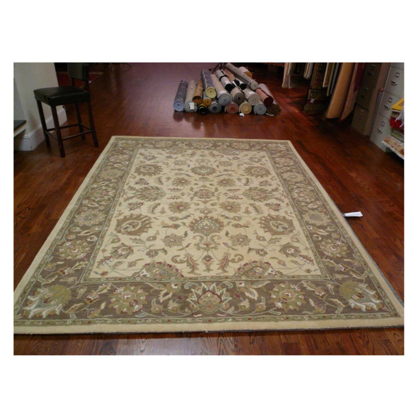 SAFAVIEH Heritage Regis Traditional Wool Area Rug, Ivory/Brown, 7'6" x 9'6" Oval - image 2 of 9