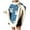 #0061-Blue, variant on AUNVITO Cozy Christmas Print Fleece Shawl with Thick Faux Fur Collar Women's Warm Homewear Sleeveless Winter Wrap