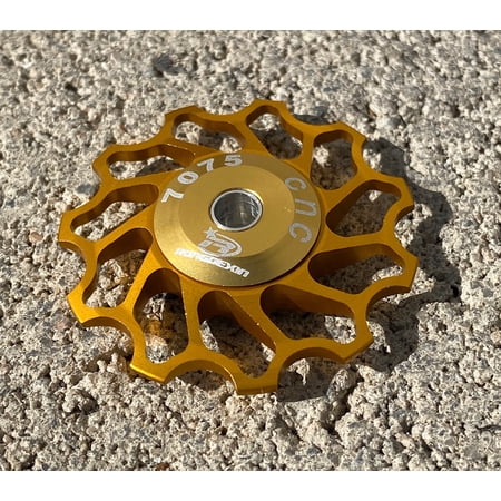Ceramic Bearing 11T Upper Lower Mountain Road Bike Rear Derailleur Pulley Wheel (Gold) price history on PriceWatchPro