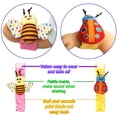thumbnail image 6 of Rattle Toy,Arm Hand Bracelet Rattle,Feet Leg Ankle Socks, Present Gift for Newborn Infant Babies Boy Girl Bebe (4 Bugs), 6 of 6