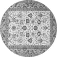 thumbnail image 1 of Ahgly Company Indoor Round Oriental Gray Traditional Area Rugs, 5' Round, 1 of 1