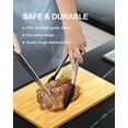 thumbnail image 4 of Juego de 3 Pinzas de Cocina de Acero Inoxidable con Punta de Silicona Resistente al Calor y Mecanismo de Bloqueo para Parrilla, 4 of 5