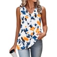 thumbnail image 5 of NTACZA V Neck Going Out Tops for Women Summer Boho Tank Tops Sleeveless Vacation Womens Tees L, 5 of 6