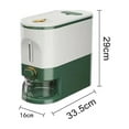 thumbnail image 4 of Flmtop Rice Dispenser with Measuring Cup Large Capacity Clear Visible Airtight Flour Beans Cereal Grains Food Storage Container Kitchen Supplies, 4 of 11