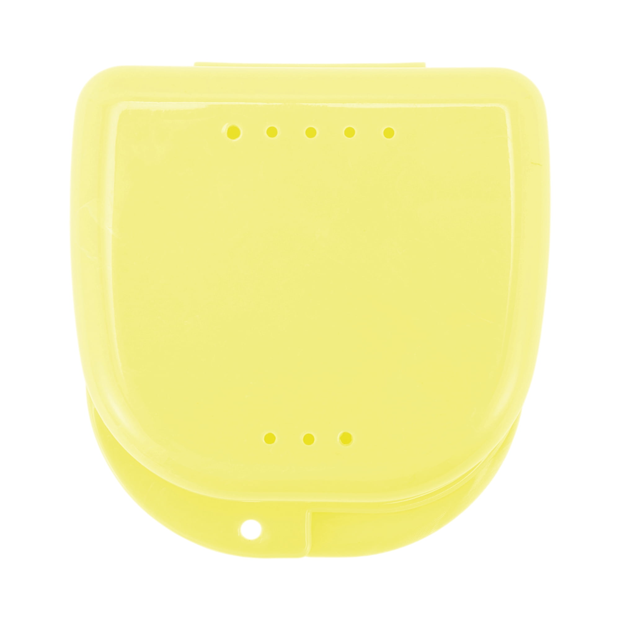 Unique Bargains Strapless Hole Portable Retainer Case Braces Box 1 Pc Yellow