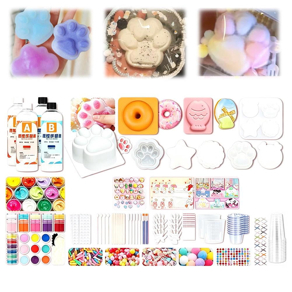 DIY Squishies Kit-Create Anxiety Relief Toys, Handmade Squishies Stress Balls, Self-Care Gifts for Women, Crunchy Relaxing