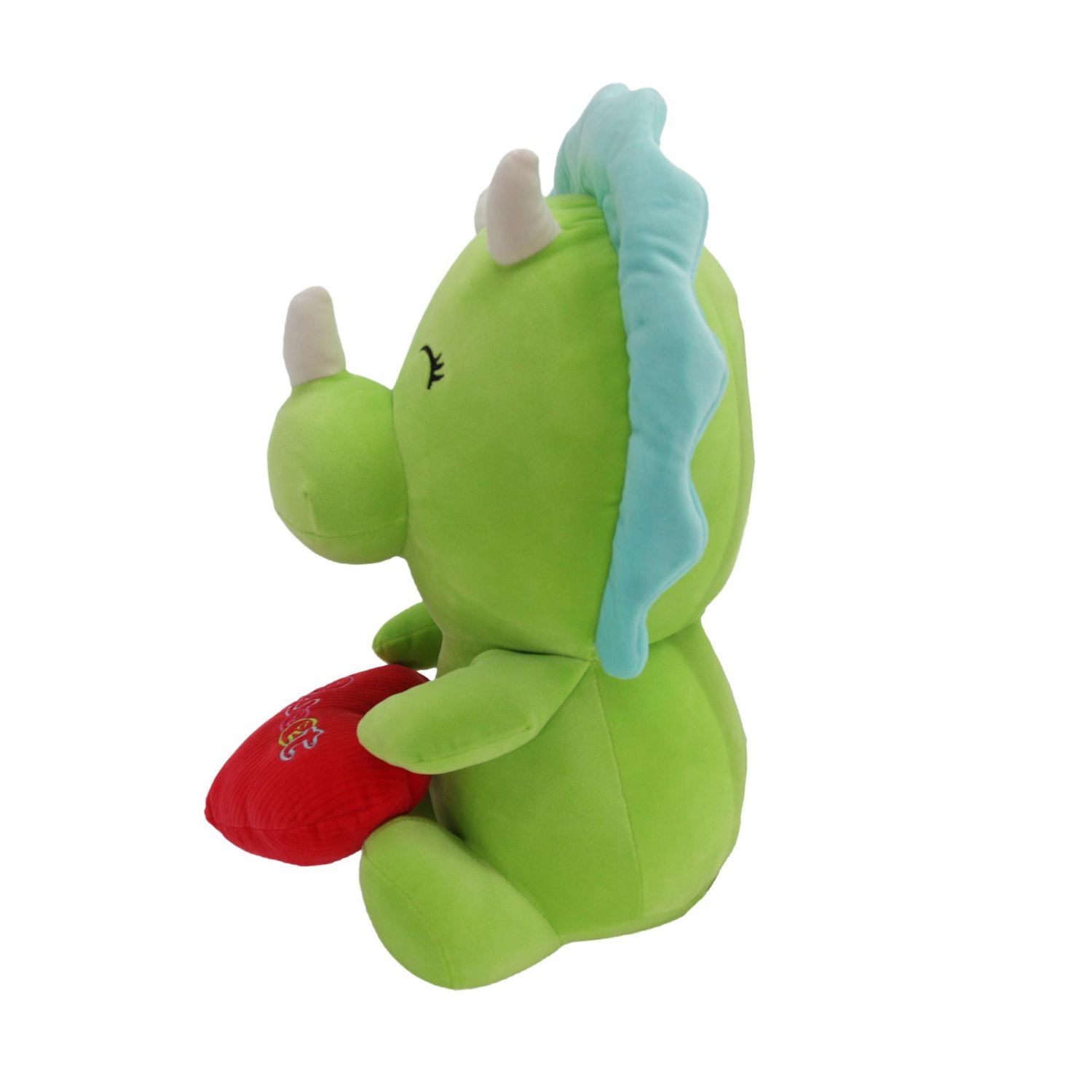 WAY TO CELEBTATE VALENTINE 15" PLUSH ANIMAL WITH HEART-GREEN DINO