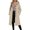 Khaki, variant on Trench Coat Women with Hood - Single Breasted Notched Lapel Collar Pea Coats for Womens Pockets Fall Winter