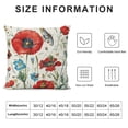 thumbnail image 6 of Acheng  Poppy Floral Pillow Covers Spring Red Flowers Gifts Decorative Throw Pillow Cases Outdoor for Sofa Couch Bar Club Valentines Day Decor,Set of 2 White, 6 of 6