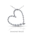 thumbnail image 1 of Diamond Traces UD-GOS388-3637 0.89 Carat Total Natural Diamonds 14K White Gold Prong Setting Heart Shape Fashion Pendant, 1 of 1
