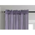 thumbnail image 4 of 1 piece faux silk solid curtain drapes semi sheer see thru panels with rod pocket for any bedroom living room or patio door MR2 Lilac Color 55" Wide X 84"Long, 4 of 4