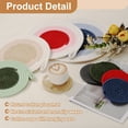 thumbnail image 3 of 2Pcs Round Braided Placemats, 9.4" Woven Placemats Kitchen Table Place Mats with Hook for Farmhouse Decor(Beige), 3 of 7