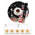 thumbnail image 6 of 13 Inch Round Placemats Set of 4, Black Snowman Christmas Non Slip Heat Insulation PP Table Mats, Winter Snowflake Xmas Gifts Washable Place Mats for Kitchen Dining Party Table Decor, 6 of 7