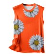 thumbnail image 4 of Frostluinai Savings Clearance 2023! Women Plus Size Tanks Tops Summer Sleeveless Casual Boho Shirts Sunflower Graphic Print Tunics O-neck Tee Camis, 4 of 5