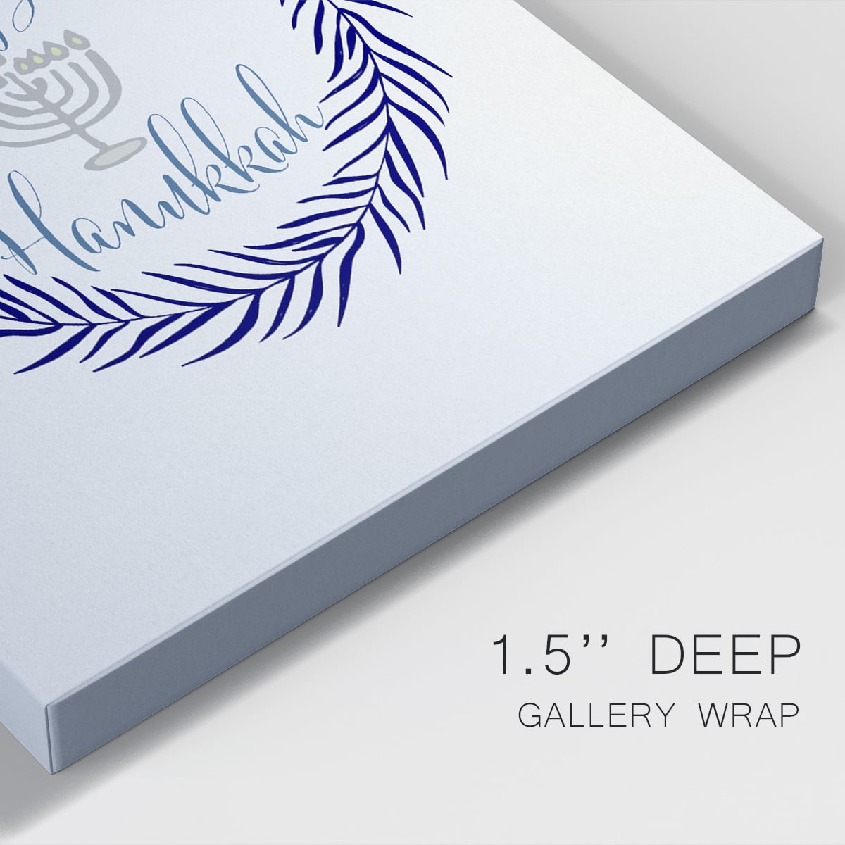 Hanukkah Wreath Premium Gallery Wrapped Canvas - Ready to Hang