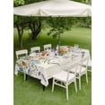 thumbnail image 3 of Outdoor Tablecloth with Umbrella Hole and Zipper, Floral Eucalyptus Leaves Rectangle Table Cloth 52x70 Inch Waterproof Tablecloth, Daisy Summer Botanical Pastoral Picnic Table Cover for Patio Camping, 3 of 7