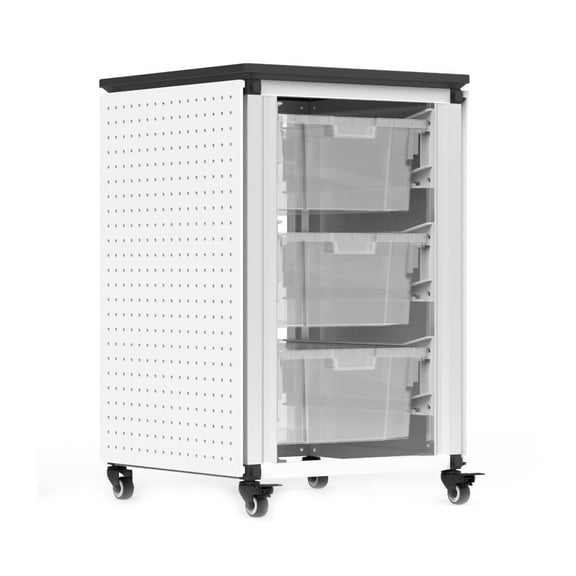 Modular Classroom Storage Cabinet - Single module with 3 large bins