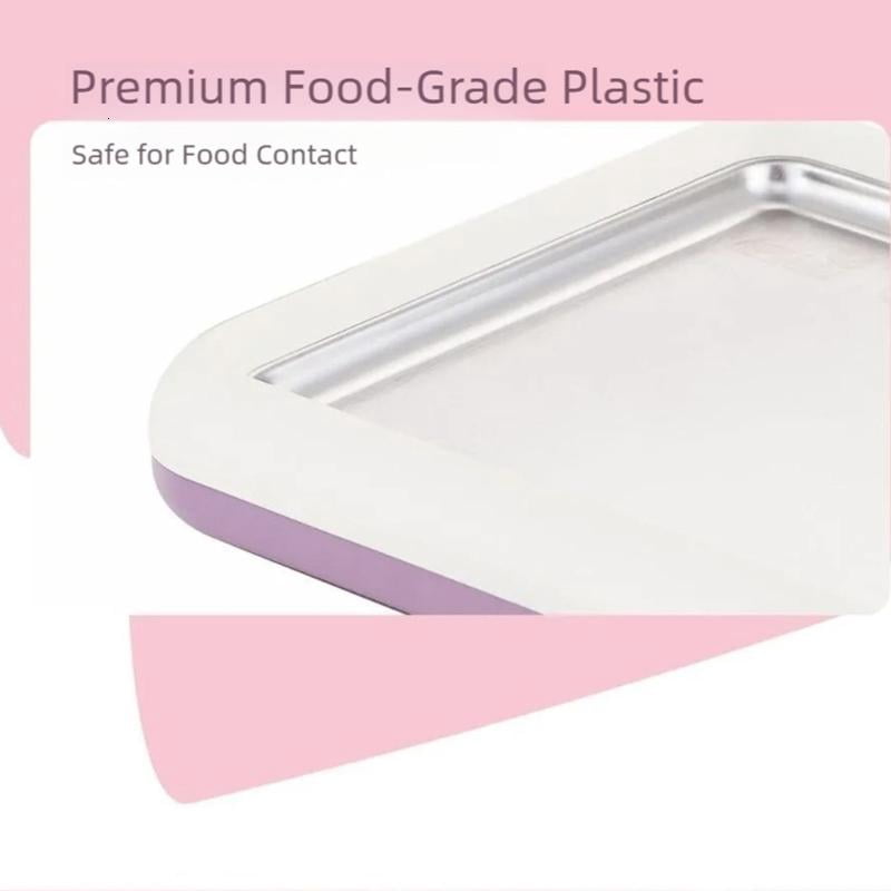 CEORPER Portable Cold Yogurt Maker Ice Tray Stainless Steel Ice Cream Maker Tray