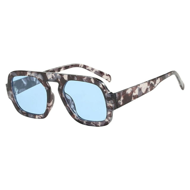 TIEVOSA Classic Round Sunglasses for Women Men Shades Large Frame(Light Blue)