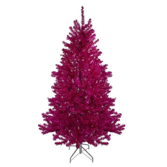 6 ft. Metallic Pink Tinsel Artificial Christmas Tree - Unlit