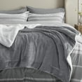 thumbnail image 3 of Sherpa Fleece Throw Blanket Twin Size Grey - Thick and Warm, Soft Fuzzy Blanlet,60x80 inches, 3 of 7