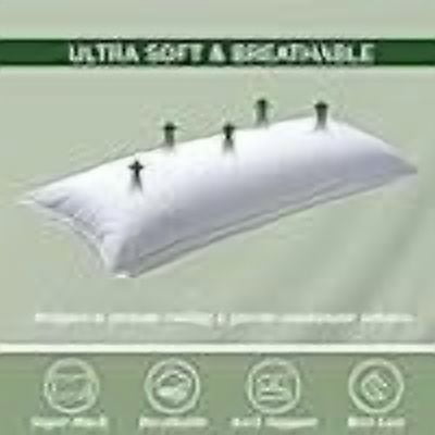 Elegant Comfort Long Full Body Pillow Insert Poly-Cotton Shell Siliconized Fiber Filling, Fluffy Soft Pregancy Bed Pillow for Adults Side Sleepers, 20 x 72