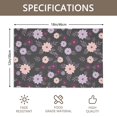 thumbnail image 3 of Placemat, Pioneer Flower Floral Print Pattern Place Mats Table Mat Set Of 2, PVC Washable Placemats for Party Kitchen Dining Decoration, 18x12 Inch, Fade Resistant, 3 of 6