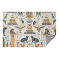 thumbnail image 6 of Ancient Egyptian Travel Blanket Pillow Compact Foldable Airplane Throw Blanket with Trolley Sleeve for Travel Camping, 6 of 8