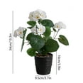 thumbnail image 3 of FeiFu Artificial Begonia Potted Plant Fake Flower Decor for Window Garden Yard Outdoor Indoor Ornament Home Decor Artificial Flowers White Free Size, 3 of 5