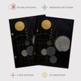 thumbnail image 2 of Golden Soot Abstract Geometric Oil Painting Planet Orbits Vertical Solar System Unframed Wall Art Print Poster Home Decor Premium, 2 of 5