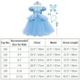 thumbnail image 4 of IBTOM CASTLE Little Girls Princess Halloween Cosplay Outfits for Kids Party Fancy Dress up Long Evening Gown 4-5 Years Blue, 4 of 8