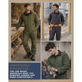 thumbnail image 3 of Bass Creek Outfitters Mens Coveralls - Insulated Water Resistant Workwear Jumpsuit Coveralls for Men, 3 of 7