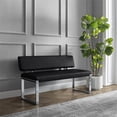 thumbnail image 2 of Inspired Home Mabel Cuir PU Banc Noir, 2 of 8